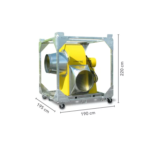TROTEC TFV 900 ipari magasnyomású radiális ventilátor poros környezetbe