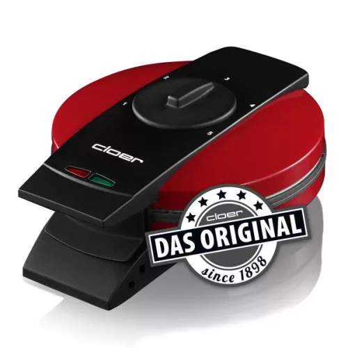 Cloer 1633-D A Gofrisütő, piros fém ház